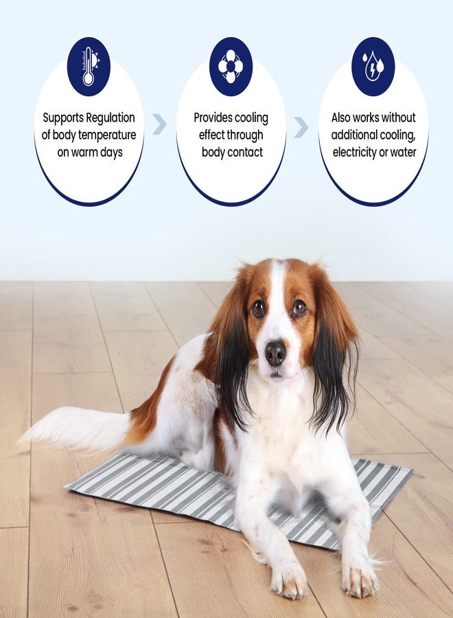 Trixie Cooling Mat for Dogs Unique Fabric Technology Instantly Cools Down Your Pet Works Without Additional Cooling, Electricity or Water - White/Grey (50 × 40 cm Medium) - Image 5